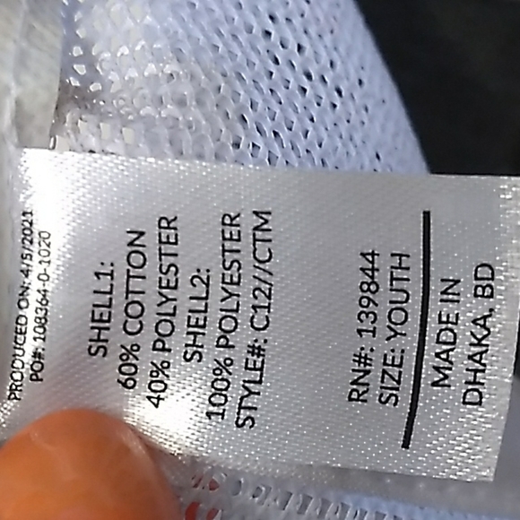 Heritage mens grey and white baseball net snap cap - Picture 7 of 7